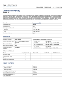 Cornell University College Profile Print Version
