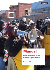 Manual: Codes and practices of 5 garment buyers in Africa