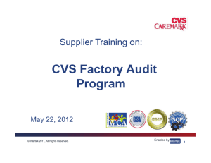 CVS Factory Audit Program
