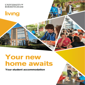 Your new home awaits - University of Birmingham
