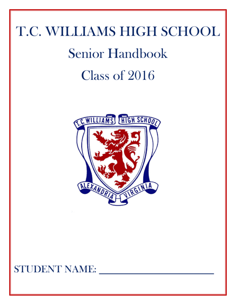 Senior Handbook Alexandria City Public Schools