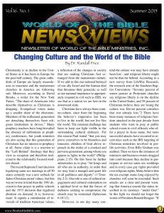 Summer 2015 - World of the Bible Ministries