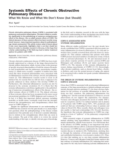 Systemic Effects of Chronic Obstructive Pulmonary Disease