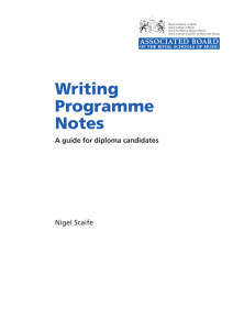 writing programme notes