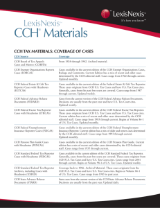 CCH® Materials