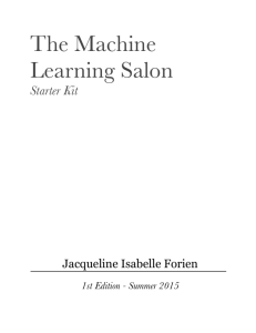 PDF - The Machine Learning Salon