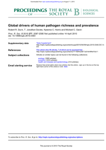 Global drivers of human pathogen richness and
