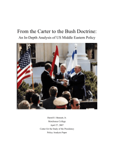 From the Carter to the Bush Doctrine