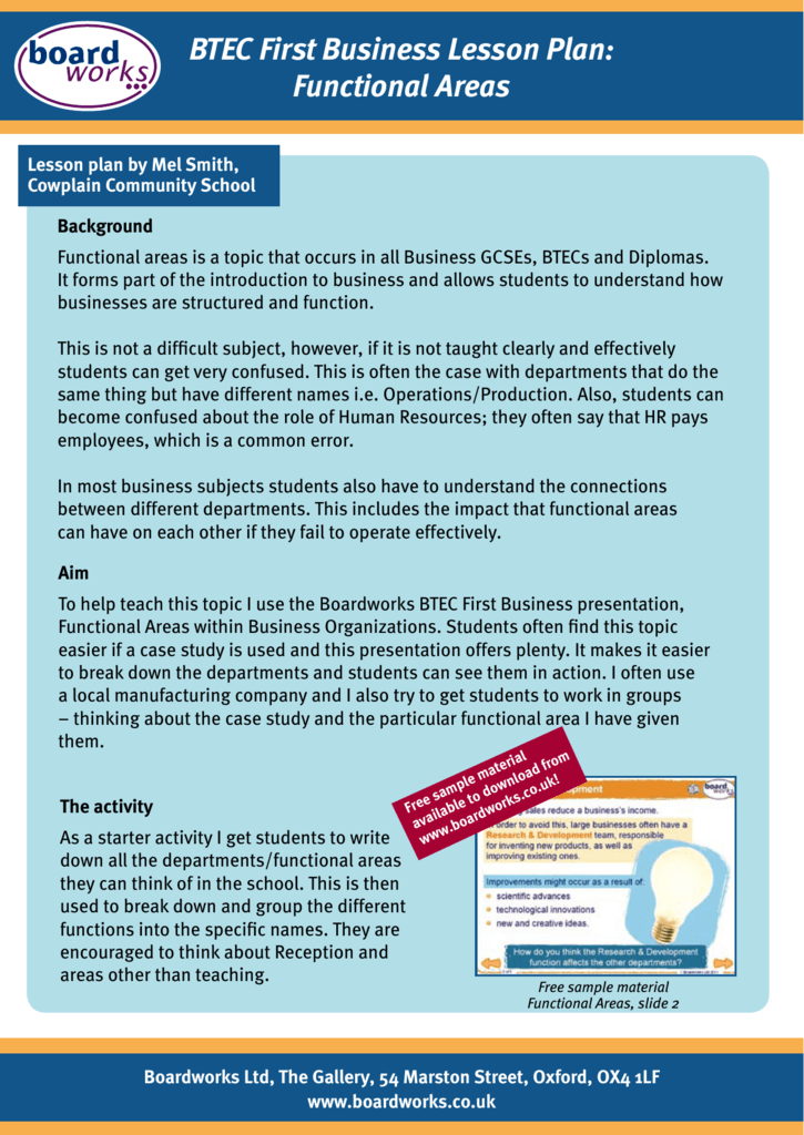 Gcse business plan template picture