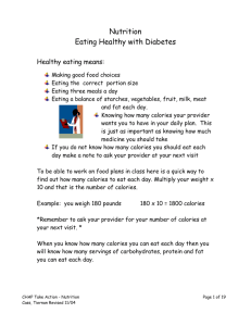Nutrition Eating Healthy with Diabetes