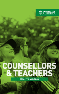 COUNSELLORS & TEACHERS - Undergraduate Admissions