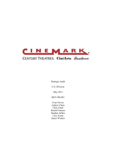 Cinemark Strategic Audit