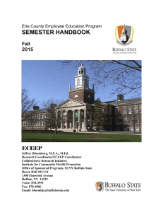 Erie County Employee Education Program Semester Handbook Fall