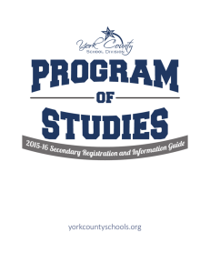 2015-16 Secondary Program of Studies