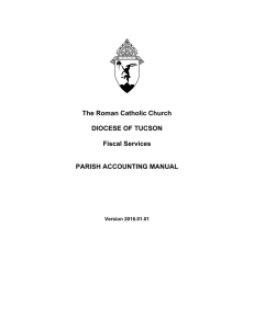The Roman Catholic Church DIOCESE OF TUCSON Fiscal Services