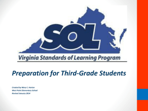SOL Preparation for Third-Grade Students
