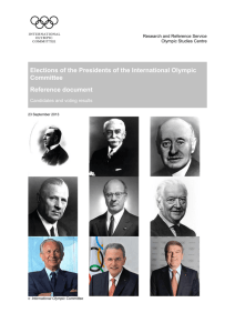 Elections of the IOC Presidents - International Olympic Committee
