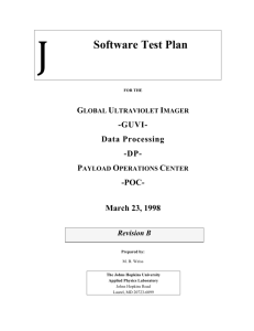 Software Test Plan for the GUVI Data Processing Payload