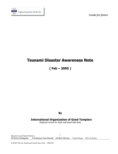 Tsunami Disaster Awareness Note