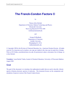 The Franck-Condon Factors ©