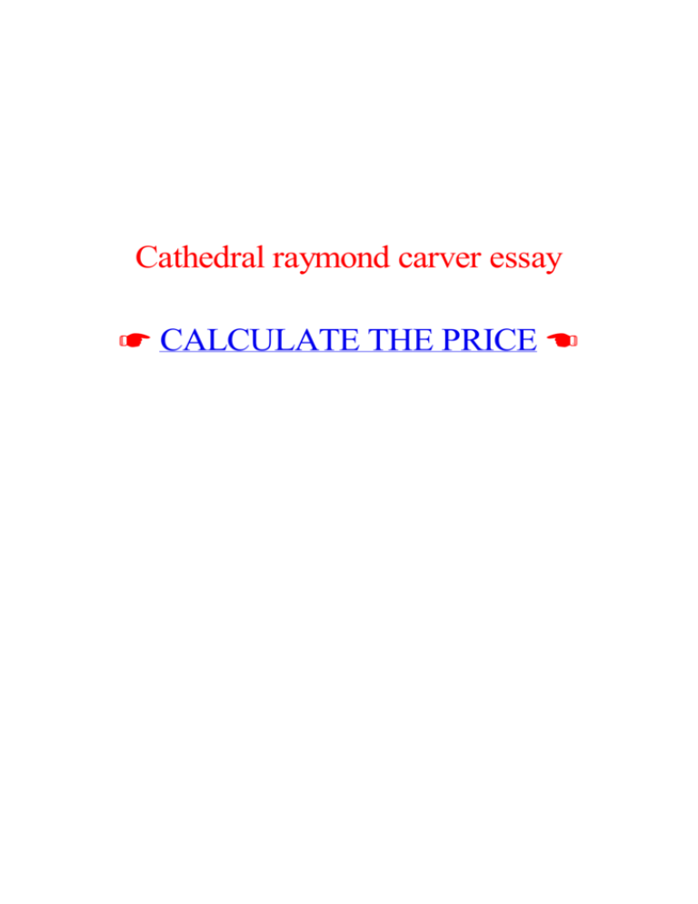 raymond carver essay on writing