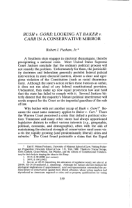 BUSHv. GORE: LOOKING AT BAKER v. CARR IN A