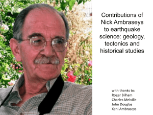 Contributions of Nick Ambraseys to earthquake science: geology