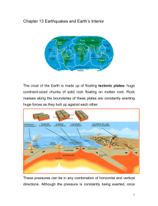 Chapter 13 Earthquakes and Earth's Interior