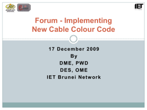 Forum - Implementing New Cable Colour Code