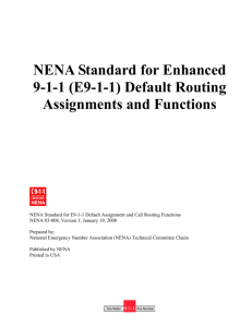 (E9-1-1) Default Routing Assignments and Functions