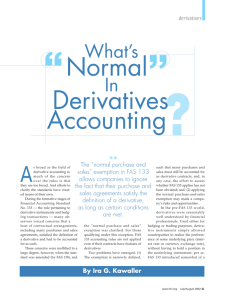 Normal Derivatives Accounting