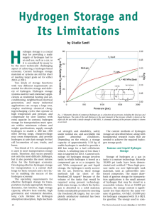 Hydrogen Storage and Its Limitations