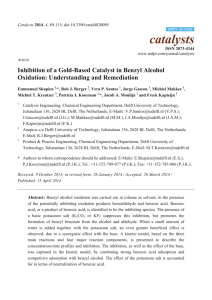 Inhibition of a Gold-Based Catalyst in Benzyl Alcohol Oxidation