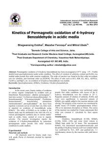 Kinetics of Permagnetic oxidation of 4