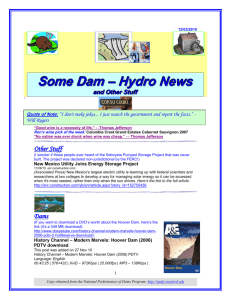 - National Performance of Dams Program