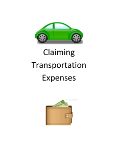 Claiming Transportation Expenses