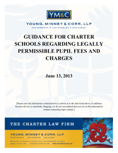 California's charter schools regarding pupil fees and related charges