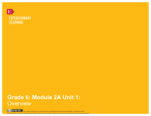 Grade 6: Module 2A Unit 1: Overview