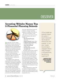 observer - Financial Planning Association