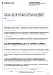 Financial planning students win national
