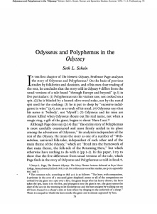 Odysseus and Polyphemus in the Odyssey I