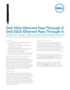 Dell 10Gb Ethernet Pass Through II Dell 10Gb