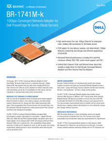 Data Sheet: BR-1741M-k 10Gbps Converged Network Adapter for