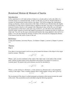 PDF Rotational Motion & Moment of Inertia