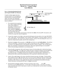 Revised Rotational Inertia Experiment - Physics 4A