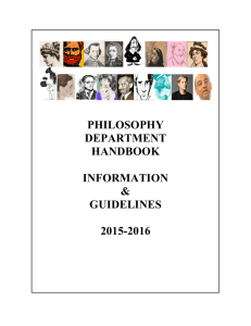 the Philosophy Department Handbook