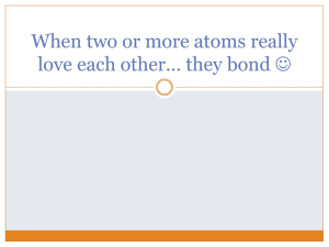 When two or more atoms really love each other… they bond