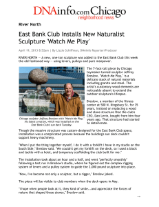 East Bank Club Installs New Naturalist Sculpture 'Watch Me Play'