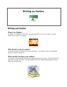 Writing an Outline - Stark State College