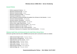 Windows Server 2008/2012 – Server Hardening Zusammenstellung